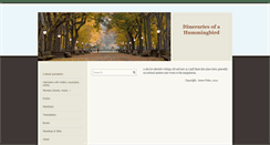 Desktop Screenshot of itinerariesofahummingbird.com